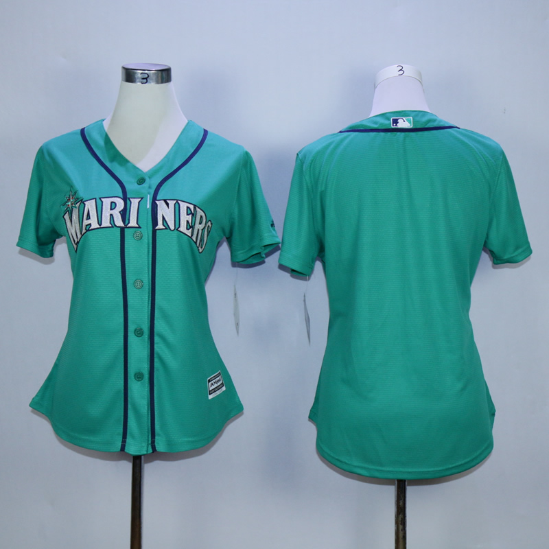Women Seattle Mariners Blank Green MLB Jerseys->women mlb jersey->Women Jersey